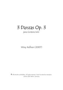 Partition complète, 3 Danzas, Kellner, Winfried