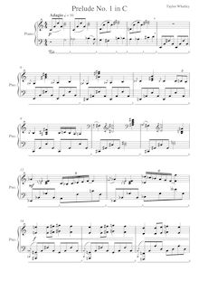 Partition complète, Prelude No.1, C Major, Whatley, Taylor par Taylor Whatley