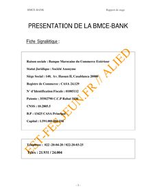 PRESENTATION DE LA BMCE-BANK