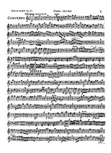 Partition hautbois 1, violoncelle Concerto, Op.27, C major, Wranitzky, Paul