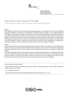 Des familles entre France et Portugal - article ; n°2 ; vol.14, pg 497-506