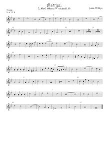 Partition viole de gambe aigue, madrigaux - Set 1, Wilbye, John par John Wilbye