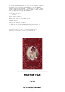 The First Violin - A Novel