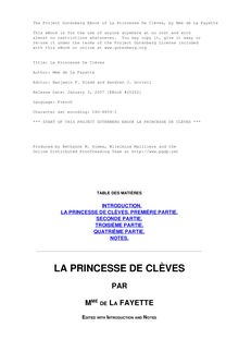 La Princesse De Clèves par Mme de La Fayette par Madame de La Fayette