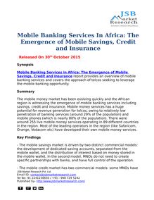 Mobile Banking Services In Africa:JSBMarketResearch