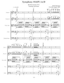 Partition I, Fandango et Finale, Symphony No.14, D major, Rondeau, Michel