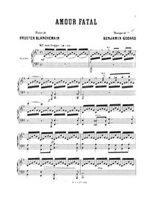 Partition complète (E minor), Amour fatal, Godard, Benjamin