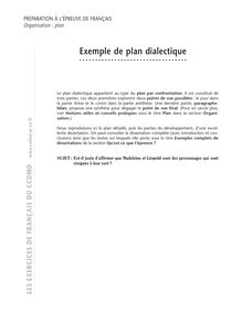 Plan, Exemple de plan dialectique