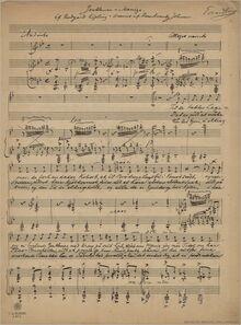 Partition complète (Manuscript), Gentleman Song, G minor