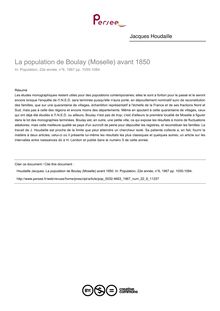 La population de Boulay (Moselle) avant 1850 - article ; n°6 ; vol.22, pg 1055-1084