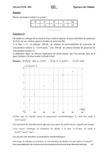 Chimie 2002 Concours FESIC