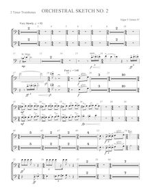 Partition Trombone 1/2, Orchestral Sketch No.2, Girtain IV, Edgar