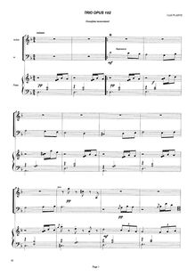 Partition , Andante, Piano Trio No.1, Plante, Cyril