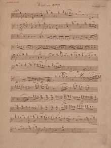 Partition violon, “Sonatensatz” en B♭, Sonata movement in B♭ for Piano Trio