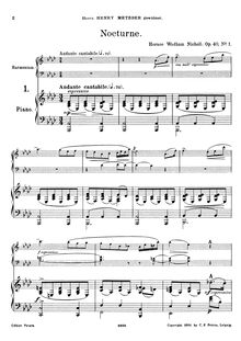 Partition complète, aussi Piano , partie, 6 Kurze melodische Stücke für Harmonium und Piano, Op.40 par Horace Wadham Nicholl