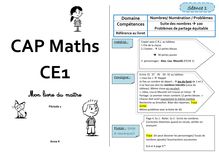Mathématiques CE1 – Organisation des séances, exercices et leçons : Périodes 1 et 2 - Anne K livre du maître cap maths CE1 prep 1