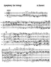 Partition complète, Symphony pour cordes, A minor, Ferreri, Ernesto