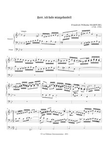 Partition complète, choral Prelude Herr, ich habe missgehandelt par Friedrich Wilhelm Marpurg