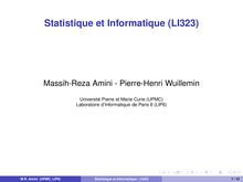 Statistique et Informatique (LI323)        
