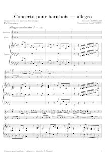 Partition complète, hautbois Concerto, D minor, Marcello, Alessandro par Alessandro Marcello