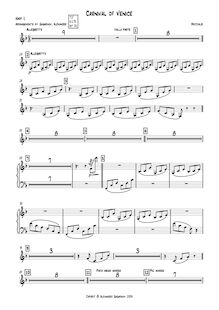 Partition harpe, Carnival of Venice, F major, Briccialdi, Giulio