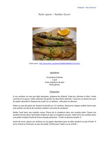 Sardines farcies - recette italienne