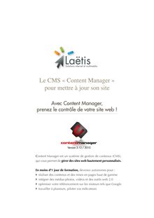 Le CMS « Content Manager » pour mettre à jour son site