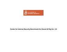 (U) Center for Internet Security Benchmark for Oracle 9i 10g Ver 2.0