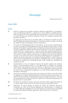 Chronologie de France portrait social - édition 2009