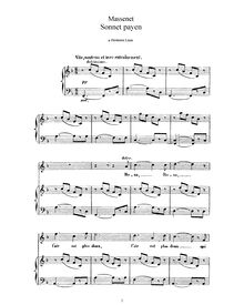Partition complète (F Major: haut voix et piano), Sonnet païen