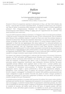 Italien LV1 2005 Admission en deuxième année IEP Paris - Sciences Po Paris
