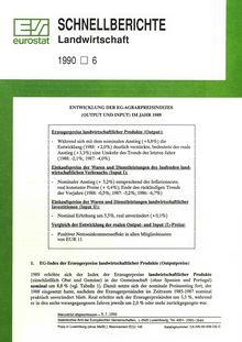 SCHNELLBERICHTE Landwirtschaft. 1990 6