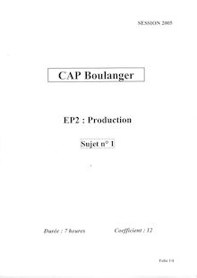 Production 2005 CAP Boulanger