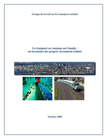 Le transport en commun au Canada : un inventaire des progrès ...