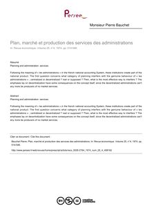 Plan, marché et production des services des administrations - article ; n°4 ; vol.25, pg 514-546