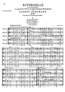 Partition complète, Ritornelle en canonischen Weisen, Op.65, Schumann, Robert par Robert Schumann