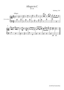 Partition complète, Allegro, C major, Mozart, Wolfgang Amadeus par Wolfgang Amadeus Mozart