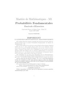Mastere de Mathematiques M1