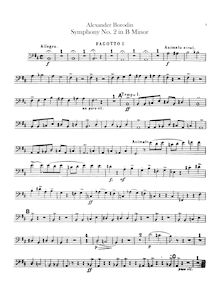 Partition basson 1, 2, Symphony No. 2, Borodin, Aleksandr