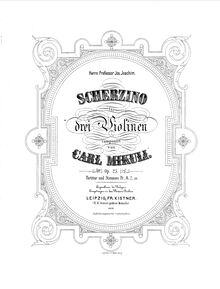 Score, Scherzino pour 3 violons, Op.25, Mikuli, Carl