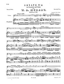 Partition de piano, violon Sonata, Violin Sonata No.14 ; Violin Sonata No.8