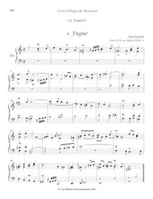 Partition 273-28, 13 Fugues, Livre d orgue de Montréal, Anonymous