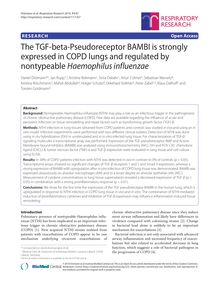 The TGF-beta-Pseudoreceptor BAMBI is strongly expressed in COPD lungs and regulated by nontypeable Haemophilus influenzae