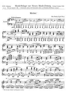 Partition No.3 - Märchen, Piano pièces, Op.11, Battke, Max
