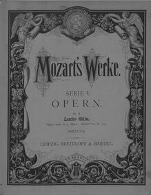 Partition Title Page, Contents, Lucio Silla, Dramma per musica, Mozart, Wolfgang Amadeus