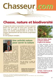 Chasse, nature et biodiversité