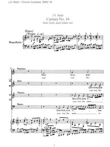 Partition complète, Herr Gott, dich loben wir, BWV 16, Lord God, we praise You, BWV 16