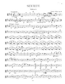 Partition viole de gambe 1, corde Sextet, Wilm, Nicolai von