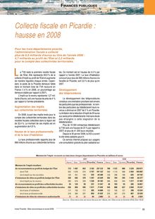 Collecte fiscale en Picardie : hausse en 2008