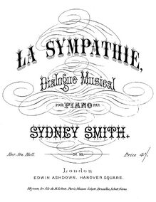 Partition complète, La sympathie, Dialogue Musical, Smith, Sydney